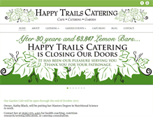 Tablet Screenshot of happytrailscatering.com